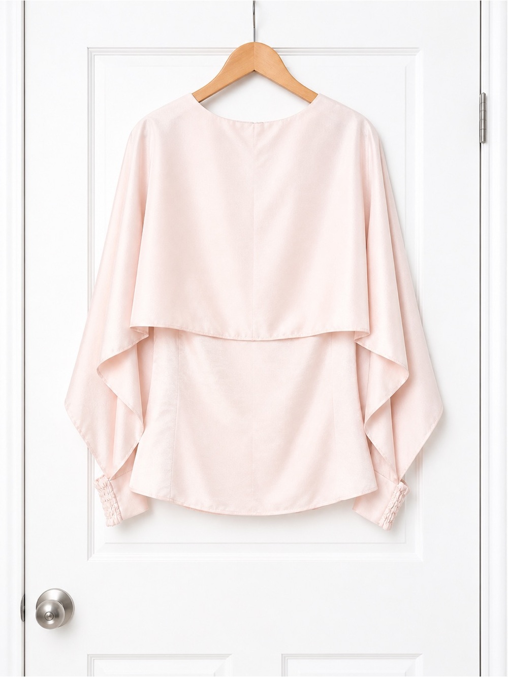 DKNY Pale Blush Satin Overlay Top Sz XS - Picture 2 of 4